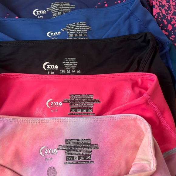 Lot Of 7 Zyia Leggings Women’s 6-8 And 8-10 Ankle Cropped Yoga Fitness Athletic - Picture 11 of 13